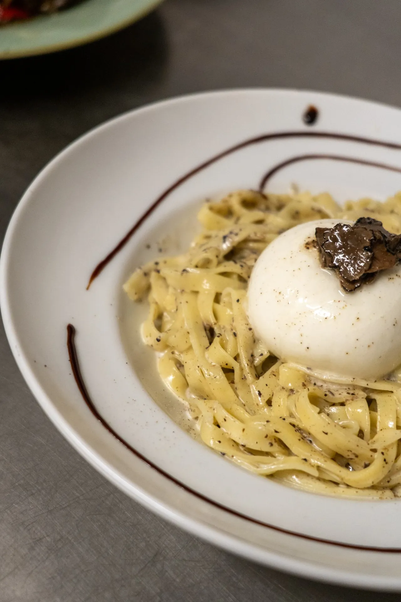 Tagliatelles et burrata